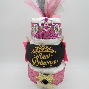 Princess 3-tier diaper cake